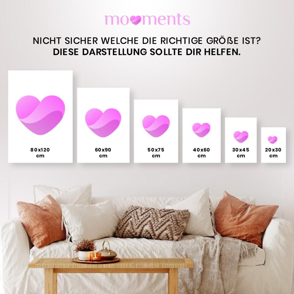 2 Freundinnen - Personalisiertes Geburtstagsgeschenk - Leinwand