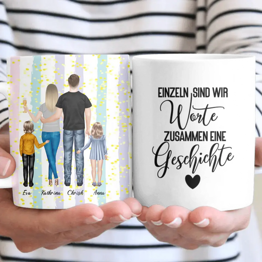 Wir sind Familie - personalisiertes Geschenk V4 - Tassen